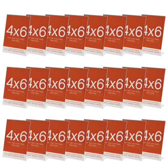 24 Pack: Acrylic Vertical Bent 4" x 6" Frame, Basics by Studio Décor®